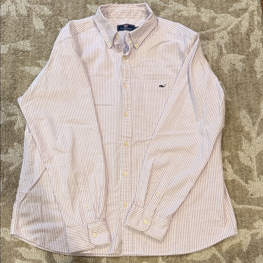 Vineyard Vines Purple Striped Casual Shirt